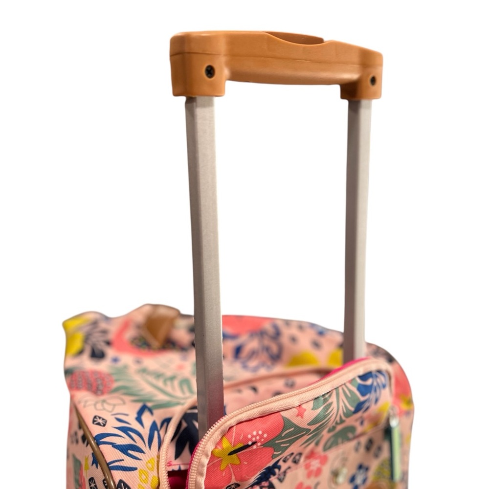 Lily Bloom Pattern 22” Duffel Bag with 2-Rolling Wheels, Weekender Overnight bag - Picture 3 of 14